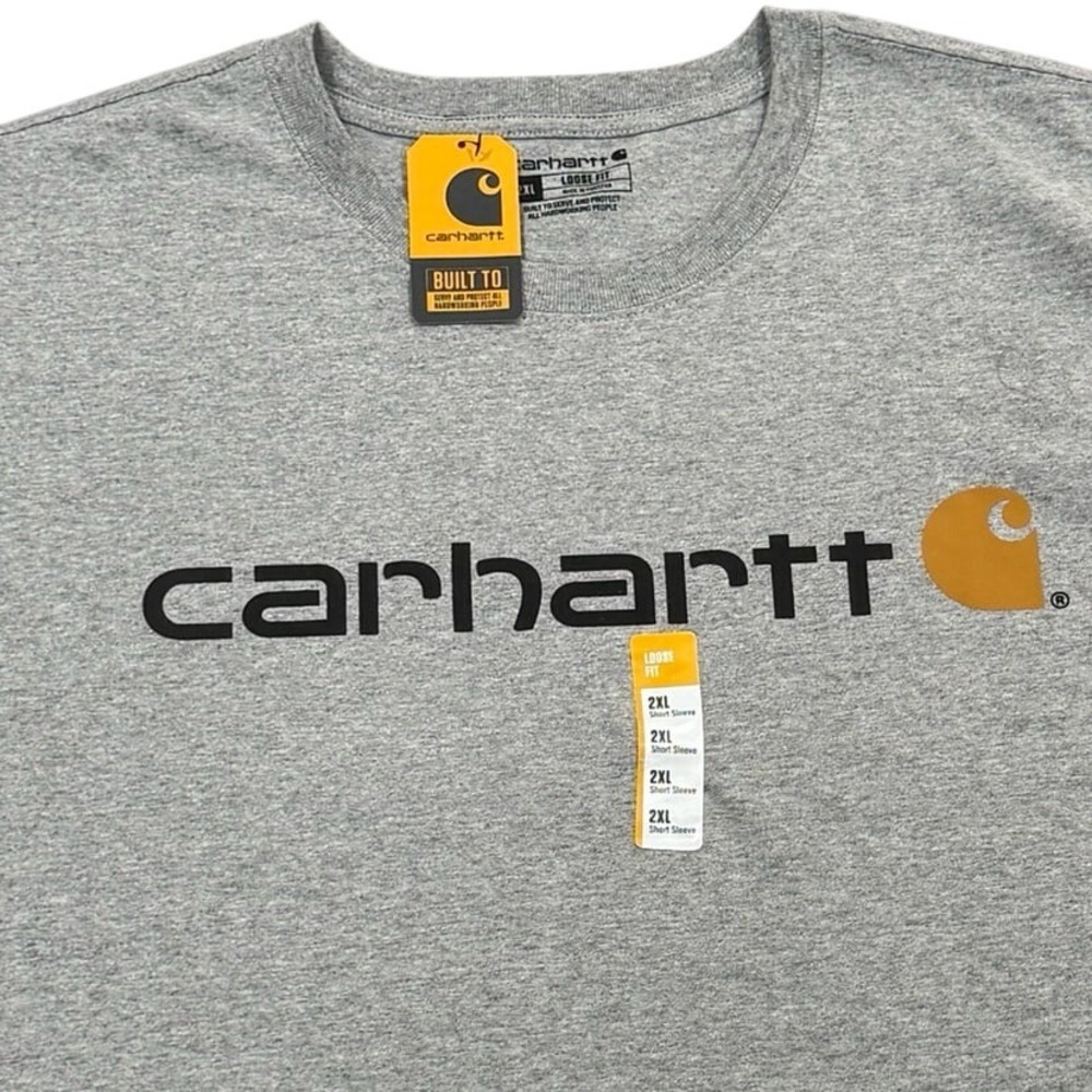 Carhartt Loose Fit Heavyweight Short Sleeve Shirt Men's XXL Grey‎ NWT - Picture 2 of 7